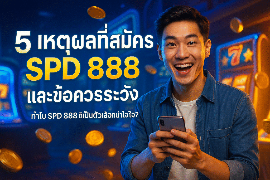 5 เหตุผลที่สมัคร SPD 888 และข้อควรระวัง